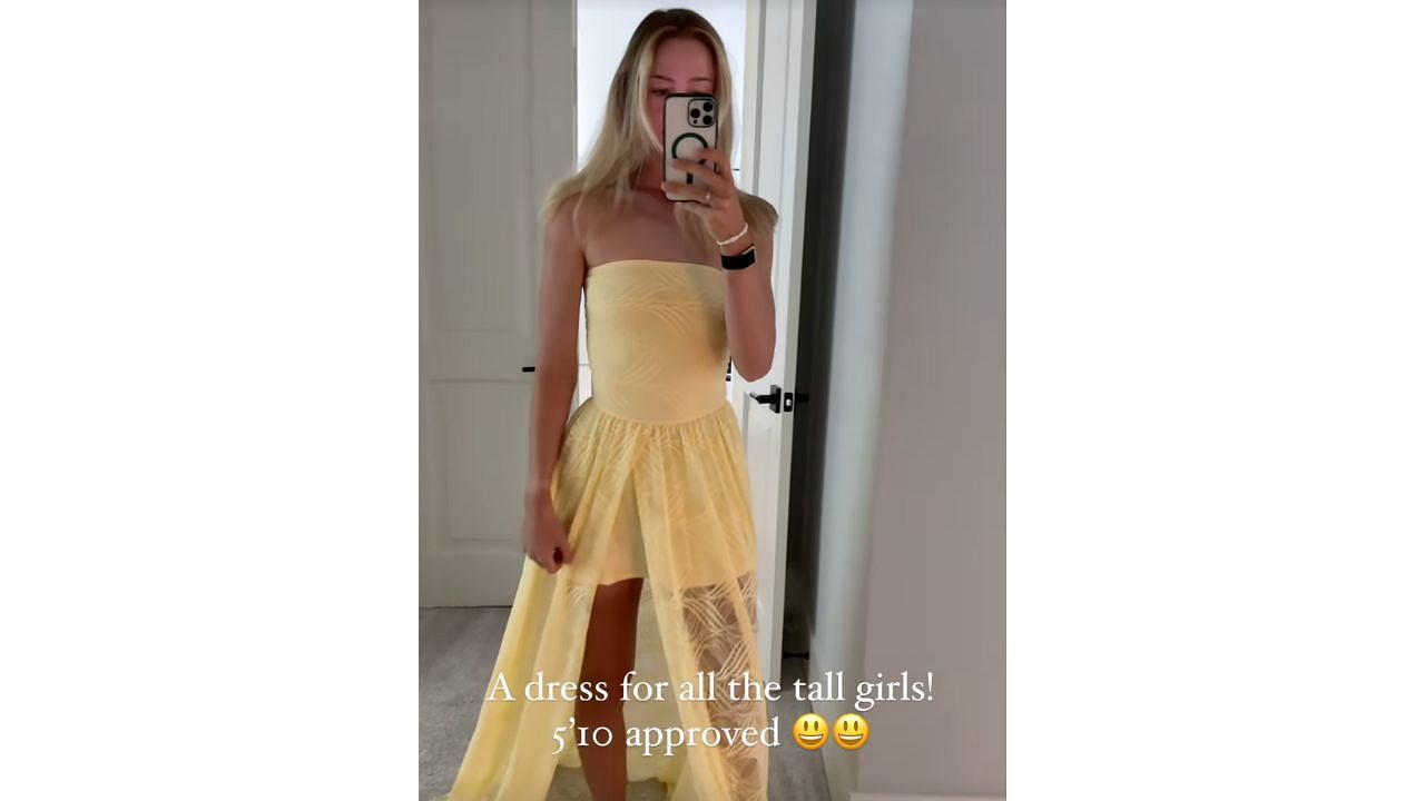 Nelly Korda shared a dress that works for tall women on her story (Instagram/nellykorda)